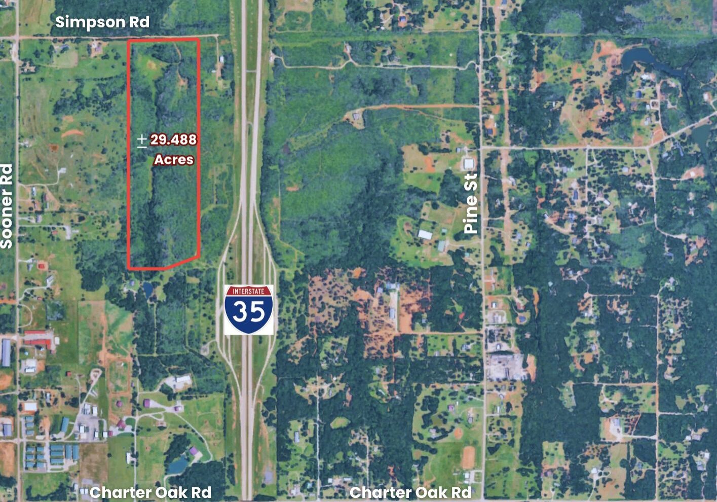29.488 acres for sale E Simpson Road Guthrie OK 73044